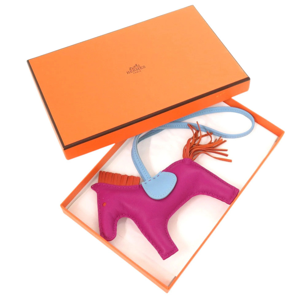 Hermes Rodeo MM Rose Purple Carnelian Celeste Agneau Milo A Stamp (2017) Acce... - Picture 2 of 4